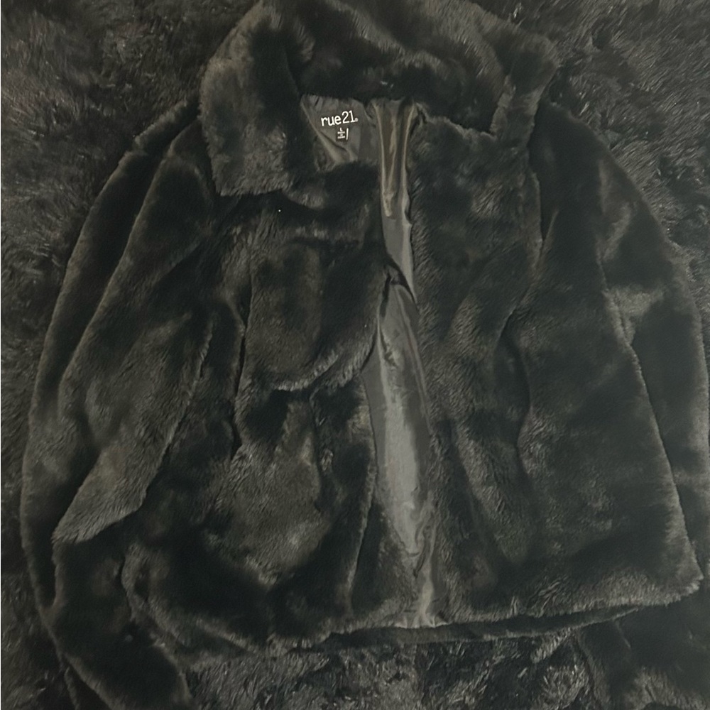 Rue21 Plush Black Teddy Jacket